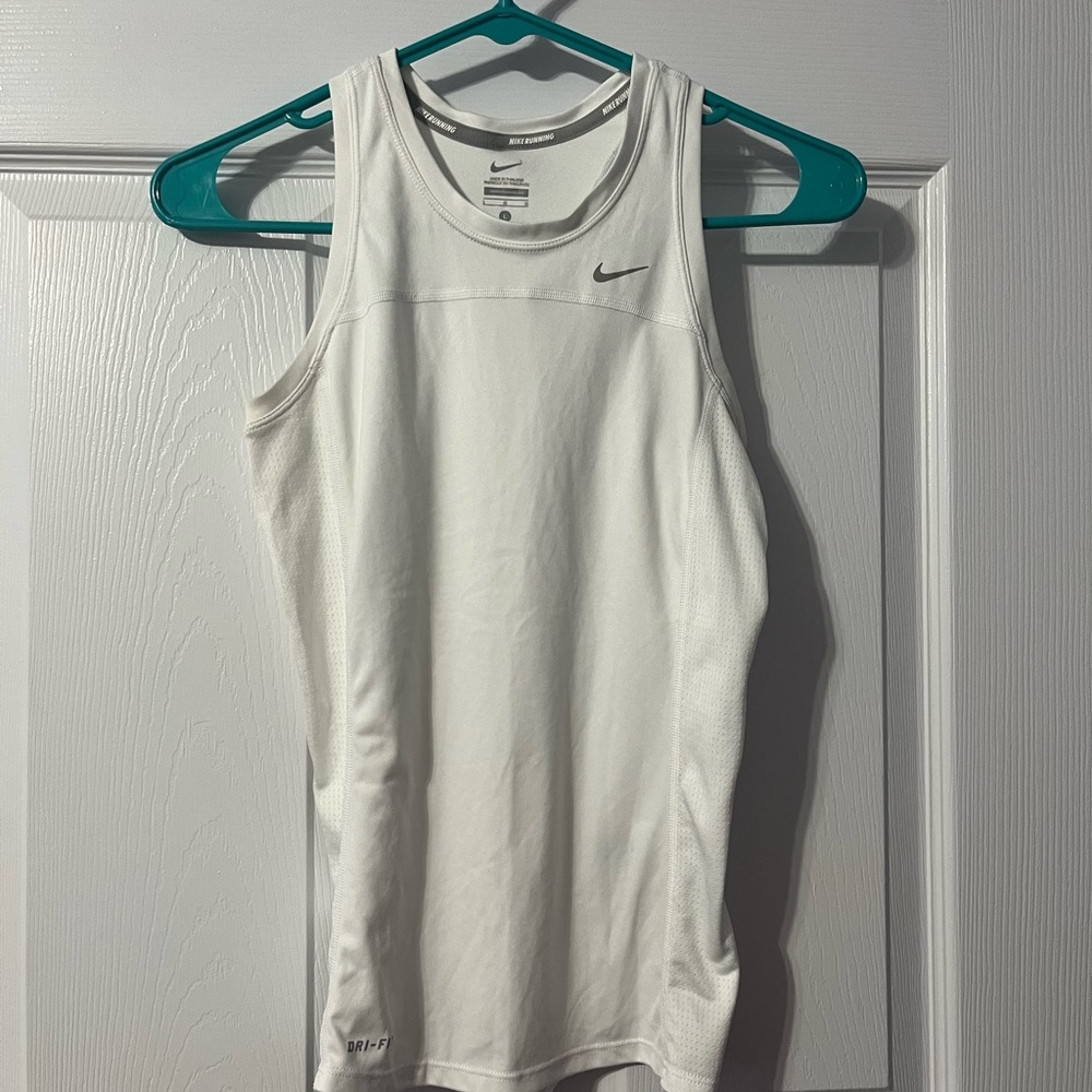 Nike White Dri-FIT Tank Top
